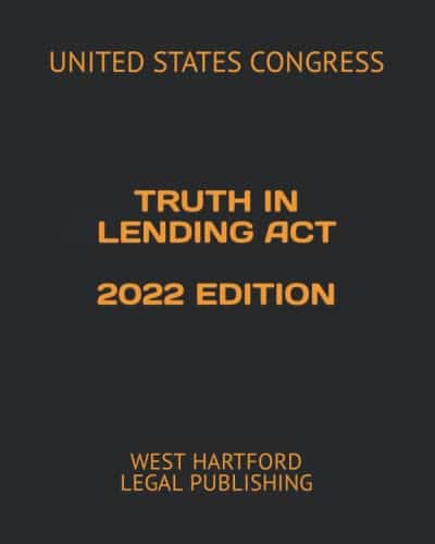 Truth In Lending Act Edition West Hartford Legal Publishing